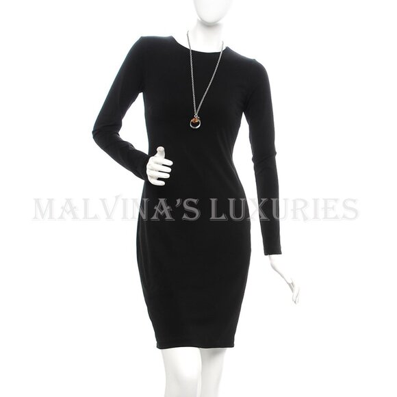 GUCCI NECKLACE BAMBOO HORSEBIT PENDANT RUTHENIUM STERLING SILVER 30" - Picture 2 of 7